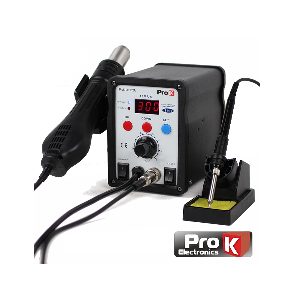 ESTAÇÃO DE SOLDAR E DESSOLDAR SMD AR QUENTE 750W PROK