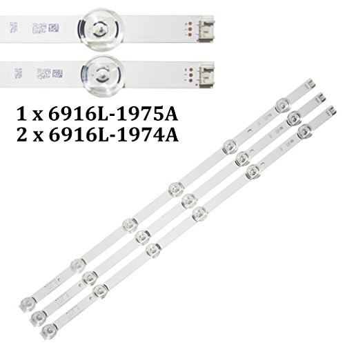 Kit Barras LED LG 32" 2x 6916L-2223A = 6916L-1974A + 1x 6916L-2224A = 6916L-1975A