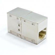 União RJ45 Fêmea / Fêmea Cat6  Blindado