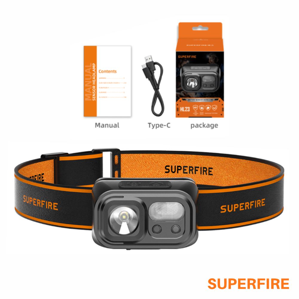 Lanterna Recarregavel Cabeça 5W 350lm IP44 Superfire