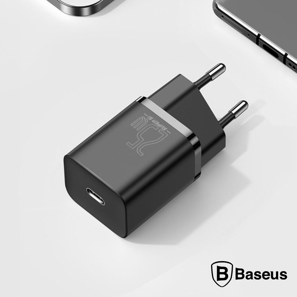 Alimentador USB-C PD 25W 3A Quick charge 3.0 - Preto - Baseus