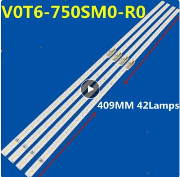 ASSY 4 Led´s Bar 75" Samsung QE75Q60 - V0T6-750SM0-R0  - LM41-00860A -Usadas