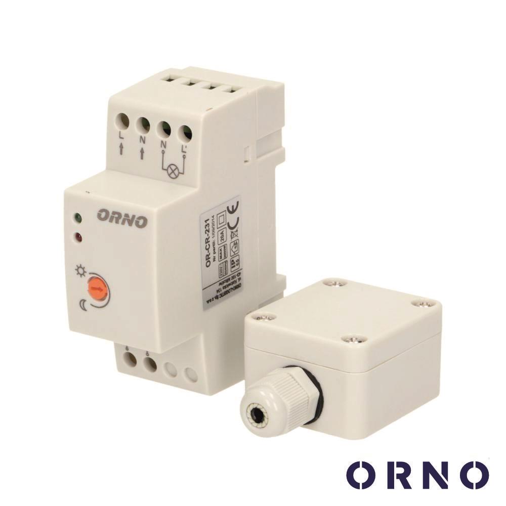 Interruptor com Detetor de Movimento Crepuscular Calha Din 3000W 230V - Orno