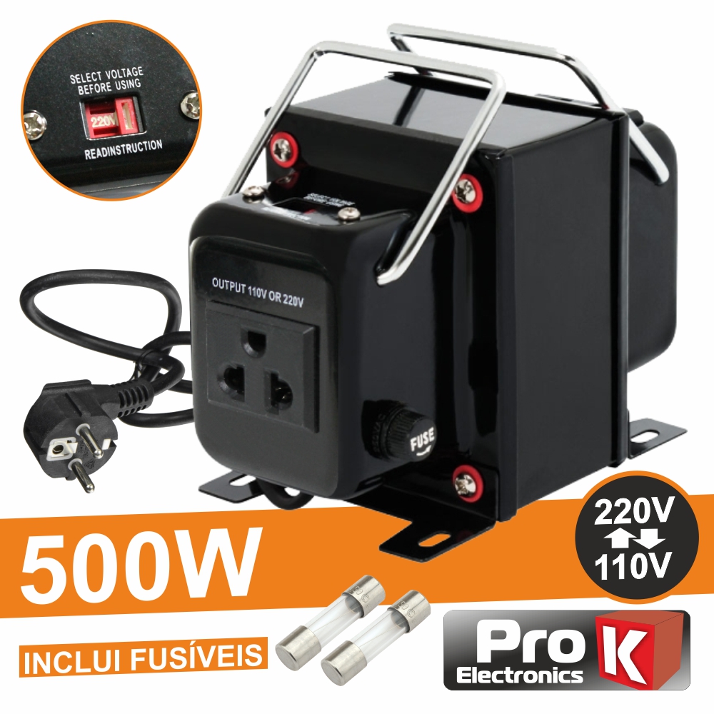 Autotransformador 110V-220V / 220V-110V 200W PROK