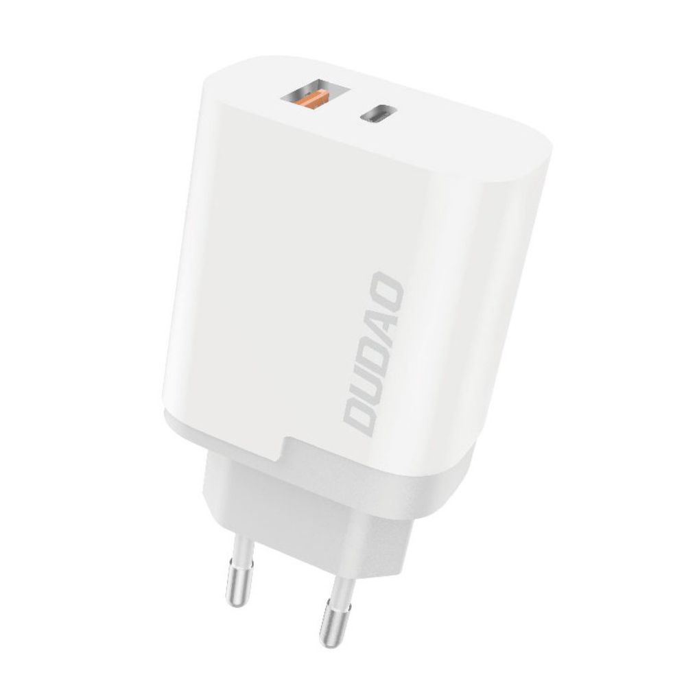 Alimentador USB-C/USB-A PD 22.5W 3A Quick charge 3.0 - Branco