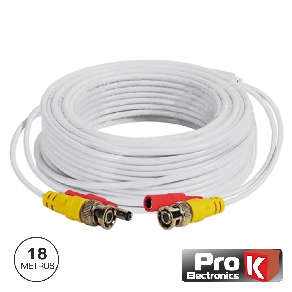 CABO PARA CCTV Coaxial + Alim. c/ fichas 18m