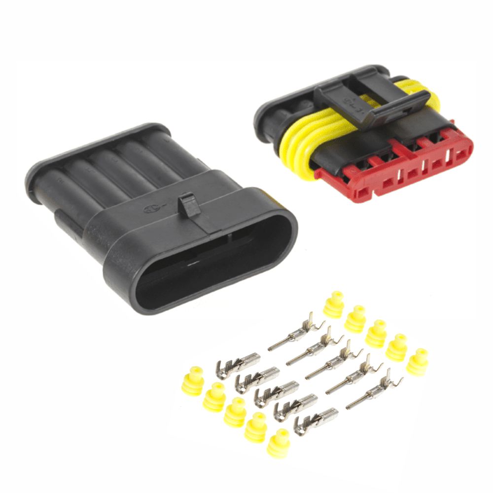 Kit Fichas Conetoras de Potencia Superseal 5 ligações IP67 5 Pinos