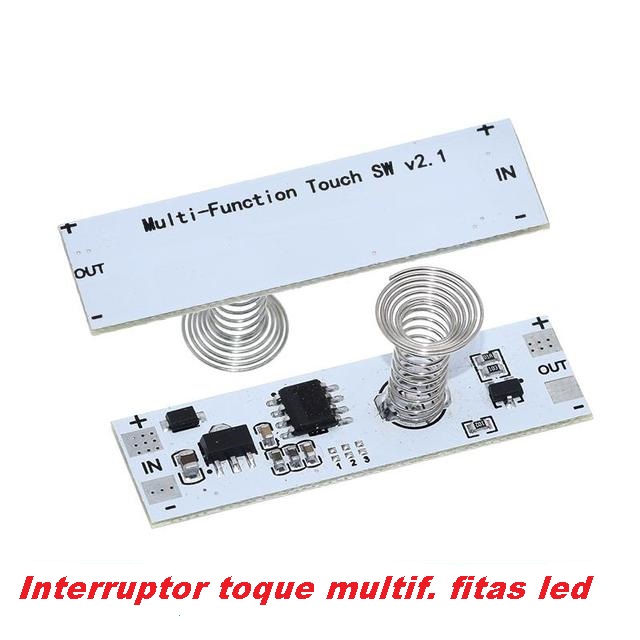 Interruptor Multifunções de Toque para fitas Led 12-24V - 2A