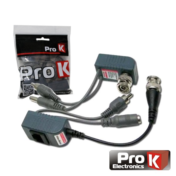 Adaptador Passivo 2x Balun Video/audo/dc - RJ45