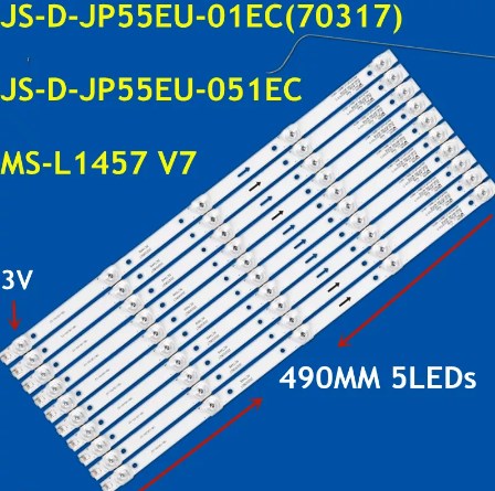 Kit 10 Barras LED 49" 5 led´s  JS-D-JP55EU-051EC(70317)