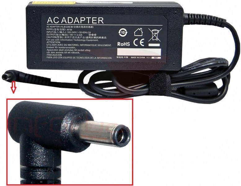 Alimentador PC Asus 19V  3.42A 65W  4.5x3.0mm + pin - Sem Cabo AC