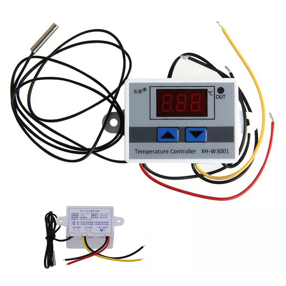 Termostato Digital c/ Controle de Temperatura -50~110ºC 110-230V C/ Sonda NTC