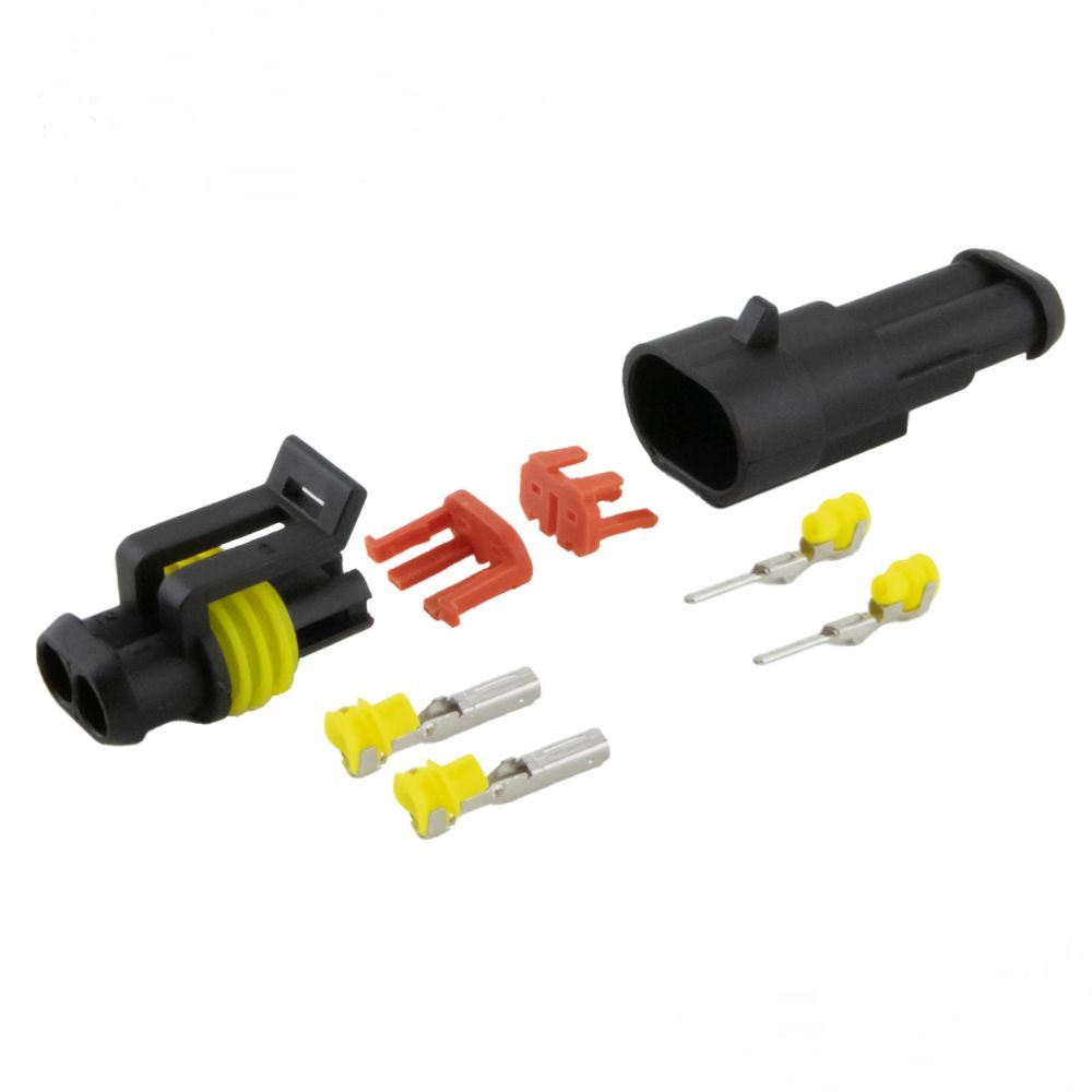Kit Fichas conetoras de Potencia  Superseal 2 ligações IP67  -  2 Pinos