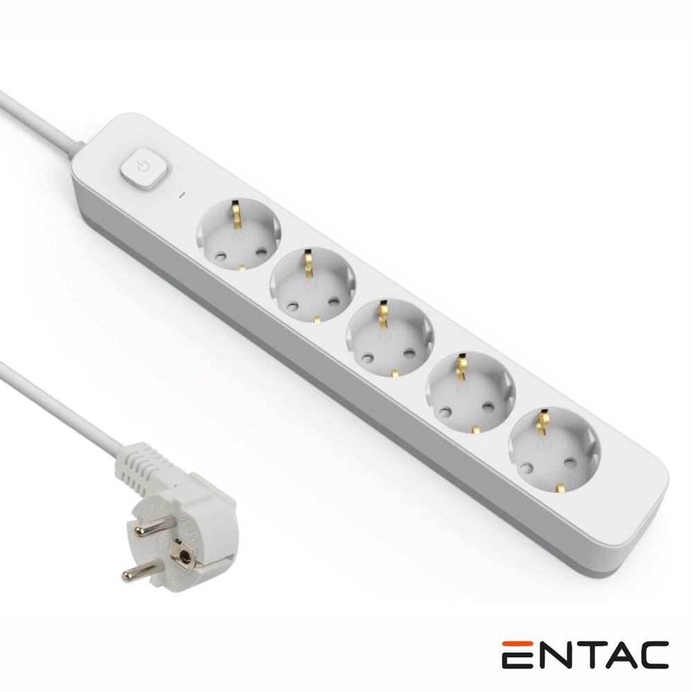 Extensão Eléctrica 5 Vias 3x1.5mm Shucko 3mt c/ Interruptor