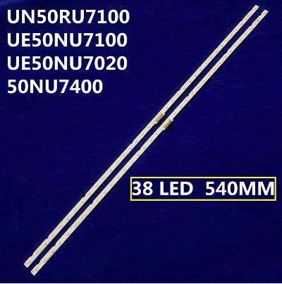 Kit 2x Barra Led  Samsung 50" UE50NU7025K  V8N1-500SM0-R0  -  UE50NU7100 UE50NU7020 50NU7400 UN50NU6900
