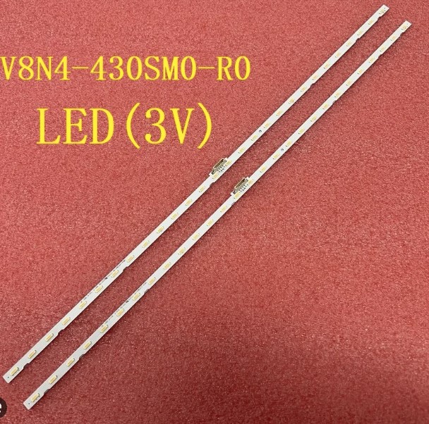 Kit 2x Barra 28 Led´s Samsung 43" V8N4-430SM0-R0 - UE43RU7410U, UE43RU7025K, UE43RU7400,
