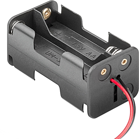Suporte Pilhas 4 x R6 C/ Fios - 20cm