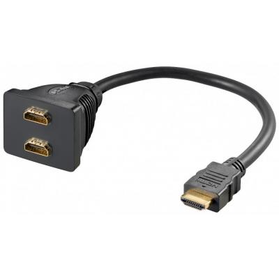 Adaptador HDMI Macho / 2xHDMI Fêmea 20cm