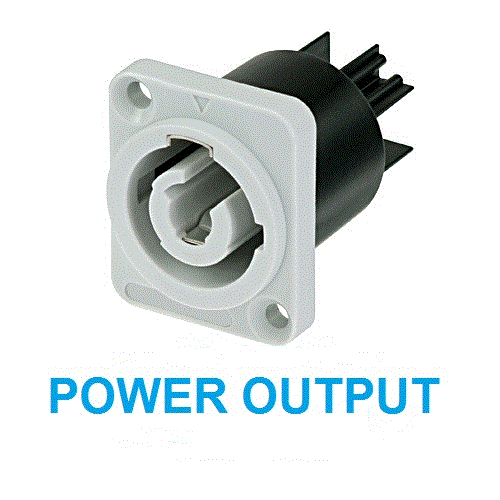 Ficha PowerCon OUT Fêmea Chassis 3 Pinos
