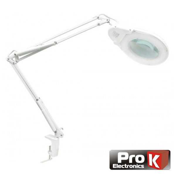 CANDEEIRO C/ LUPA BANCADA 5 DIOPTRIAS 22W BRANCO