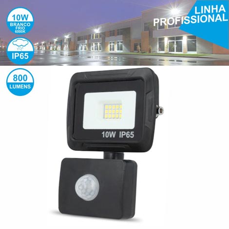 HOLOFOLE LED Proxim 10W -220V  c/Sensor - Branco Frio