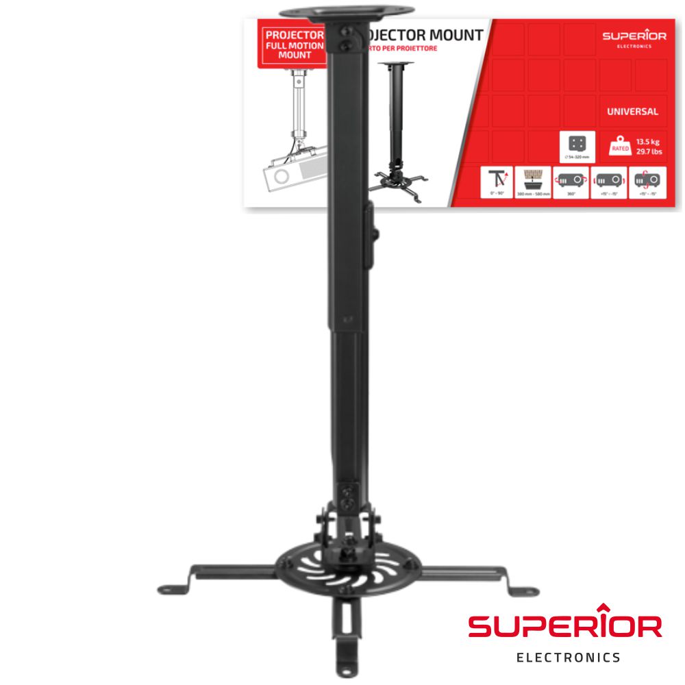 SUPORTE VÍDEOPROJETOR TECTO 360º SUPERIOR