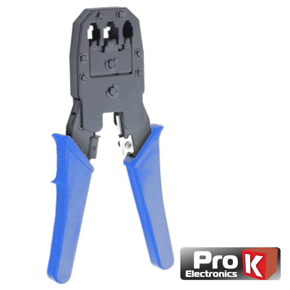 ALICATE CRAVAR FICHAS RJ11, RG12 e RJ45 Metalico