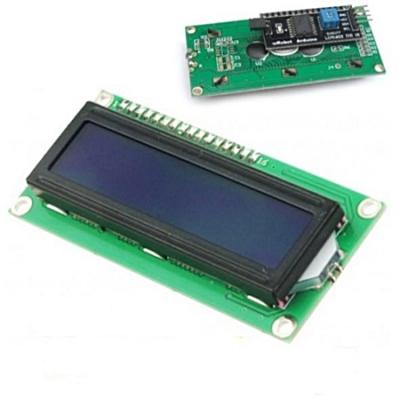 Display IIC/12C LCD1602 16x2 c/ Driver p/ Funduino - Azul