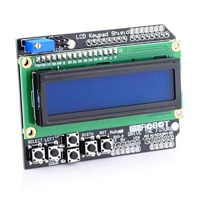 Display LCD1602 16x2 c/ Teclado p/ Funduino - Fundo Azul