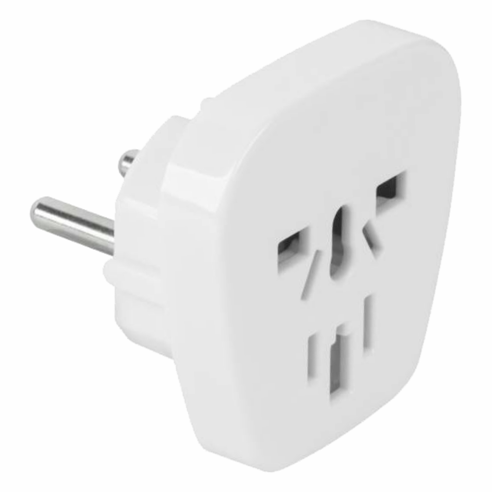 FICHA ADAPTADORA VIAGEM UNIVERSAL BRANCO