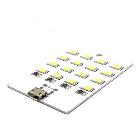 Modulo Iluminação 16 Led´s com  Micro-USB e pontos de soldar 5Vdc Branco Frio