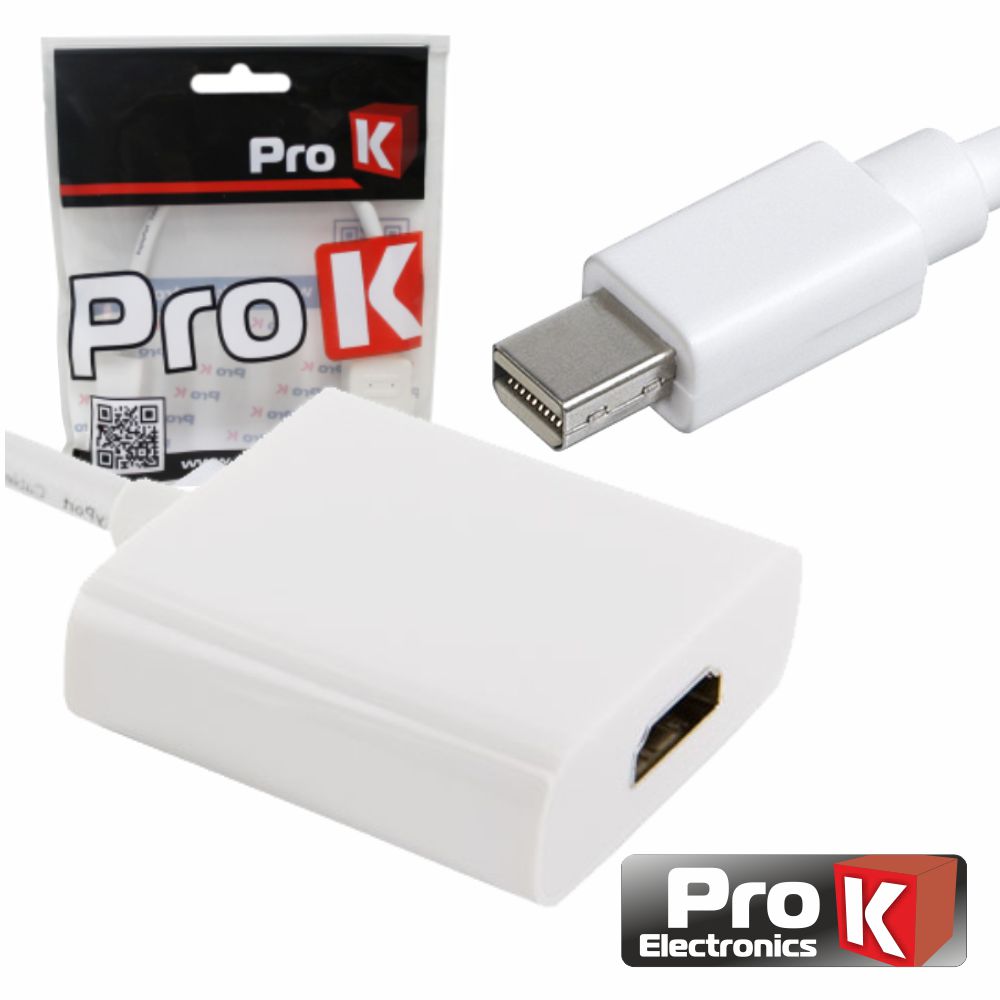 Cabo Mini DisplayPort Macho / HDMI Femea 0.2m