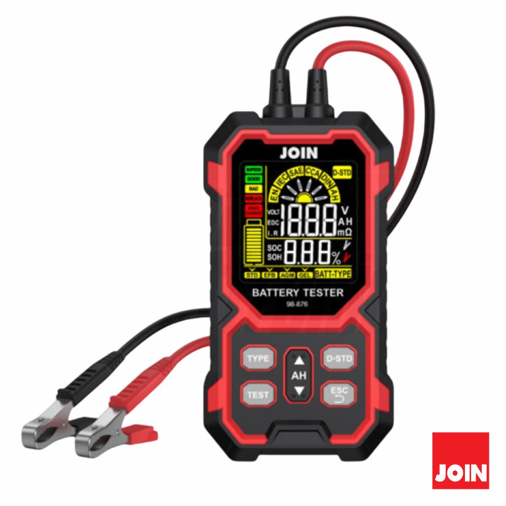 Testador Baterias Chumbo, Gel, AGM  12/24V - 1~249Ah  Digital  Join