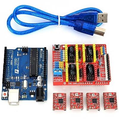 Kit Funduino CNC c/ Placa Shield V3.0+UNO R3+4xDriver A4988