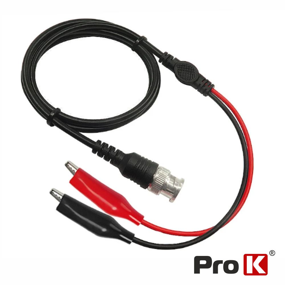 Pontas de Prova 1m - BNC Macho + 2 Garras Corcodilo