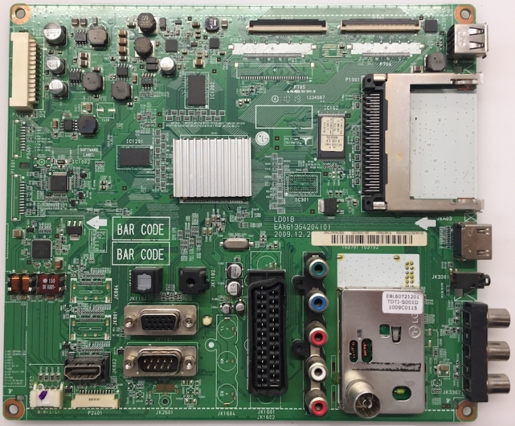 MAIN ASSB LCD LG 32LD350 EBT60927363 - EAX61354204 (0) PARA PAINEL LC320WUG-(SC) (A1) - USADO