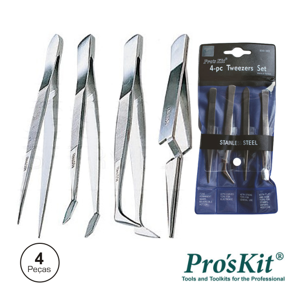 CONJUNTO DE 4 PINÇAS PROSKIT 808-389