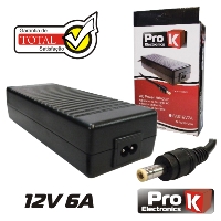 ALIMENTADOR SWITCHING 12V 6A P/LCD PROK - ficha    DC5.5x2.5mm
