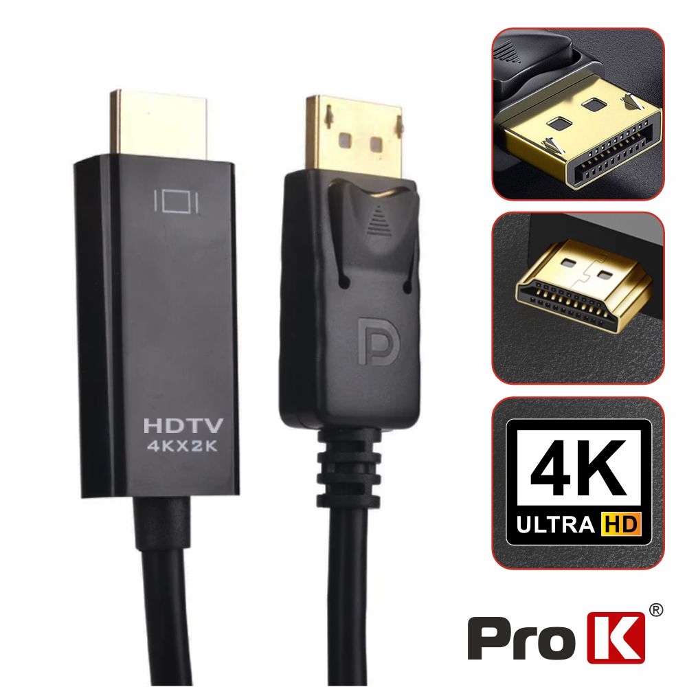 Cabo DisplayPort Macho / HDMI Macho 5mt
