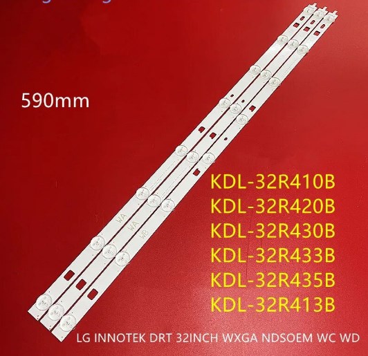 Kit 3 Barras LED 8 led´s para sony - DRT 32Inch WXGA NDSOEM WC - 590mm