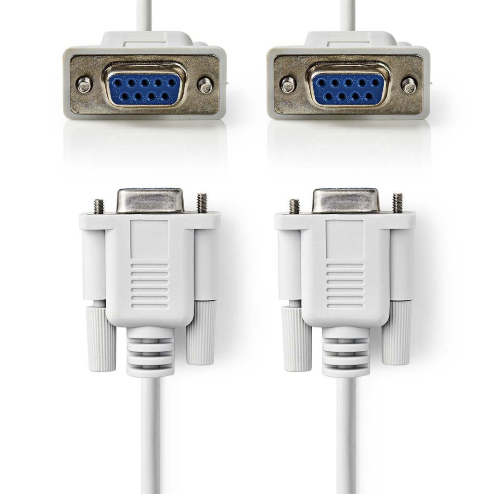 Cabo Null Modem DB9 Fêmea / DB9 Fêmea 1.8mt