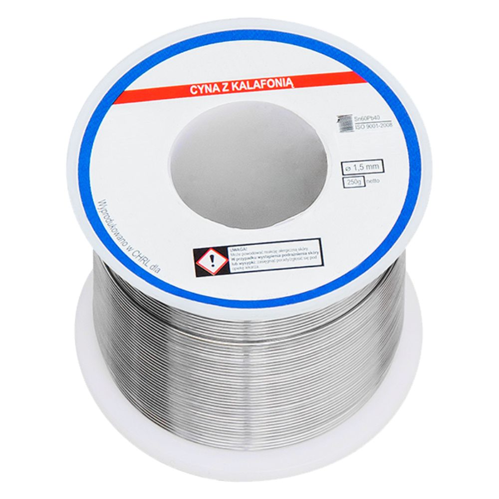Solda Fio 1,5mm 60/40 - Rolo 250Gr