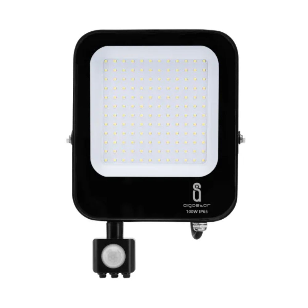 Holofote LED 100W - 220V  c/ Sensor - Branco Frio  8900lm