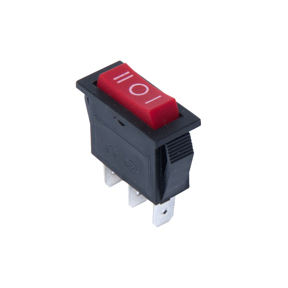 Interruptor Basculante 1 Circuito 15A 250V Vermelho (I/0/I)