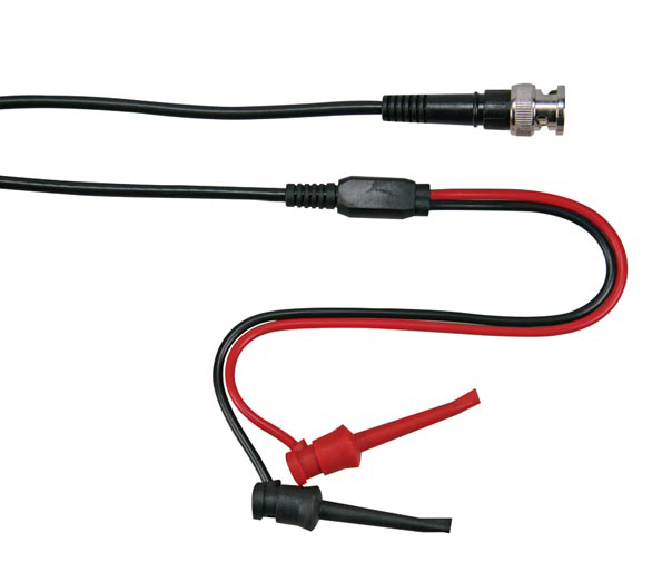 PONTAS DE TESTE EM CABO COAXIAL 1m - BNC MACHO + 2 MINIPINÇAS DE PROVA
