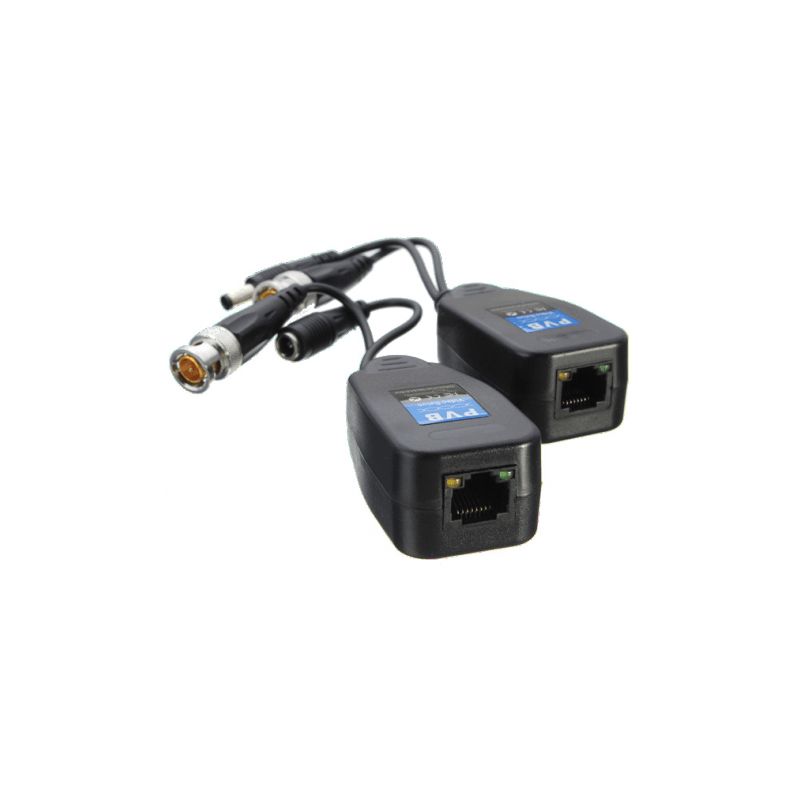 Adaptador Passivo 2x Balun Video/DC 8mp HD - RJ45