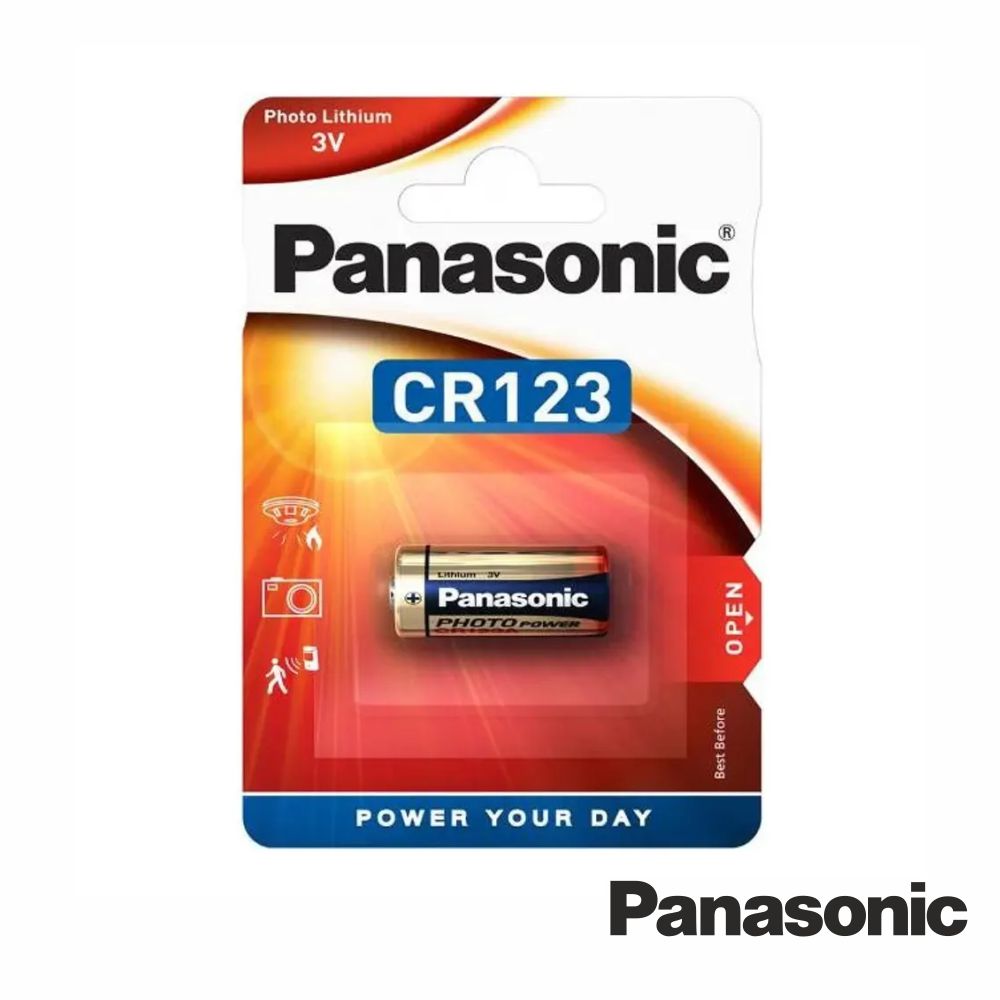 Pilha Lítio 3V CR123A 1300mA Panasonic (Blister 1)