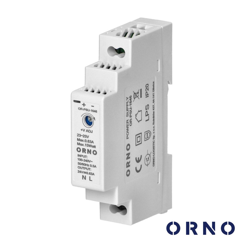 Fonte De Alimentação 24V 0.63A 15W calha Din
