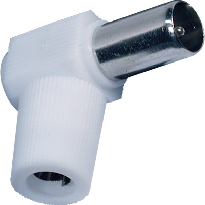 Ficha Coaxial Antena Macho Curva