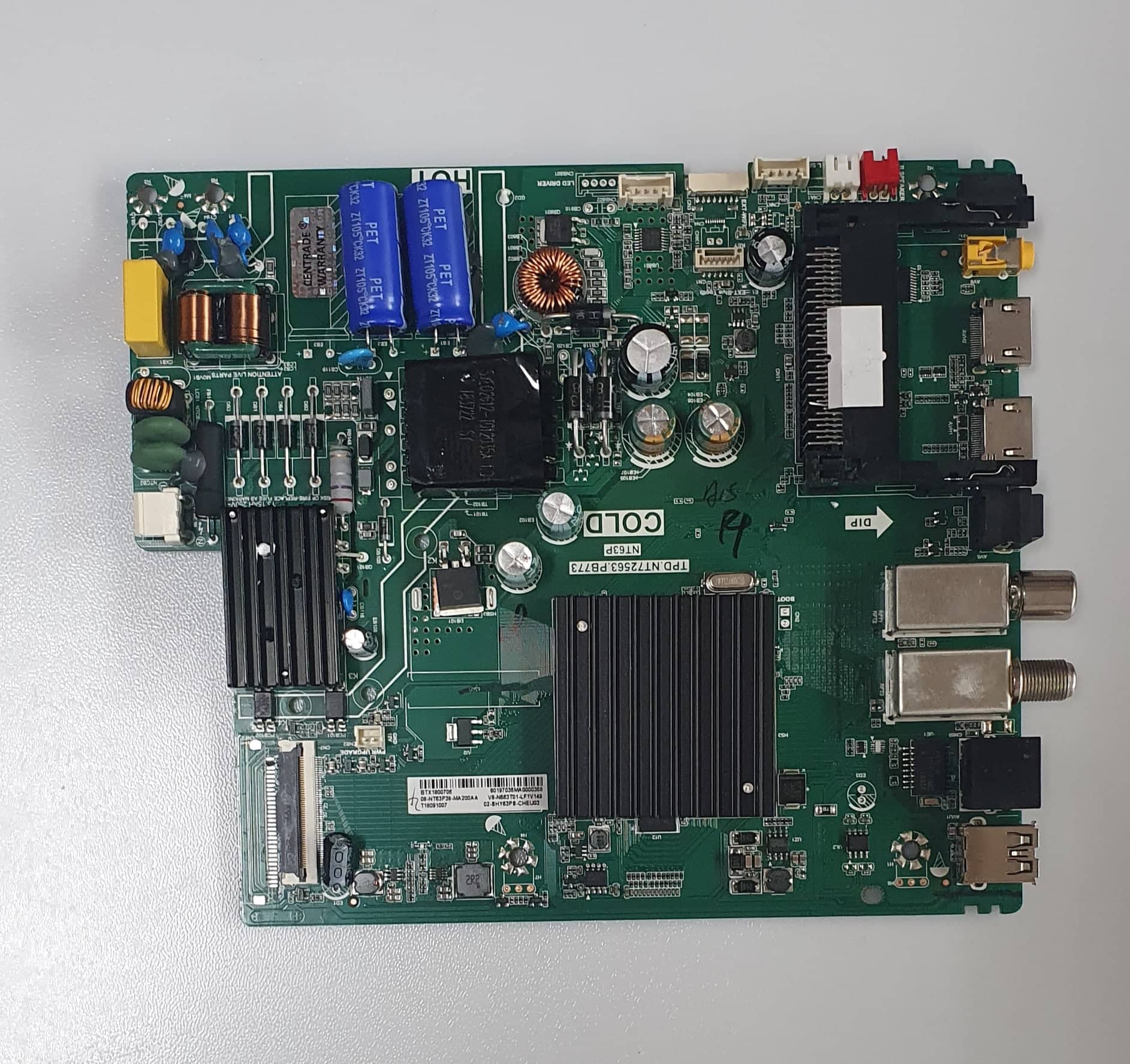 Main board Thomson TCL 32DS520 TPD.NT72563.PB773 NT63P - 08-NT63P38-MA200AA - BTX1800706 -  Usada